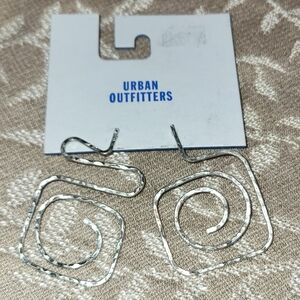Urban Outfitters Silver Spiral Earrings